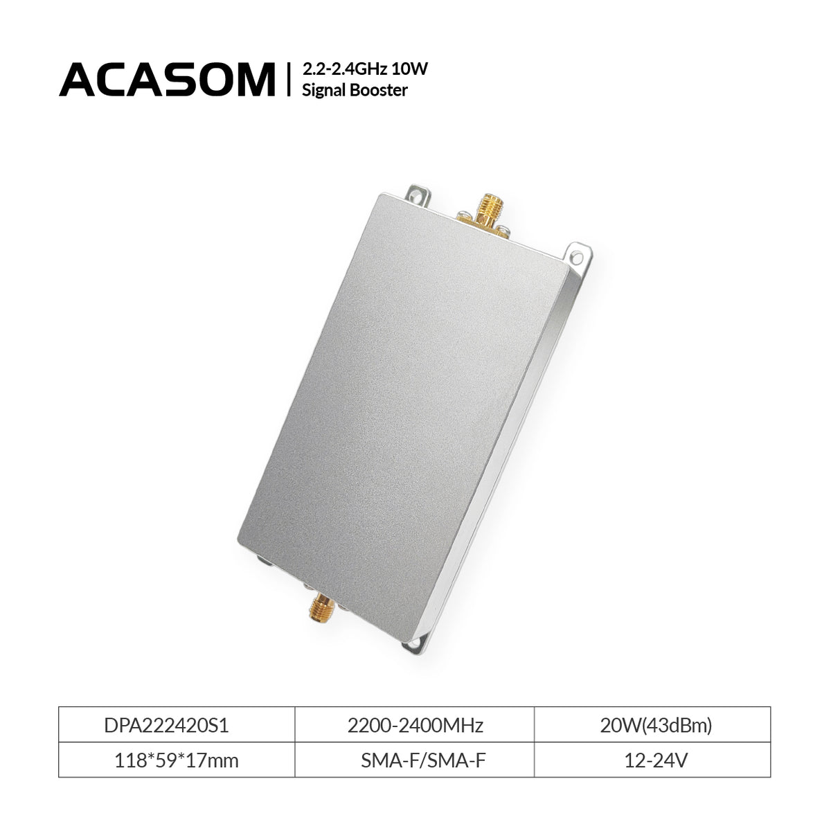 2200-2400MHz 10W Signal Booster for FM Broadcast & S-band with 18dB Gain