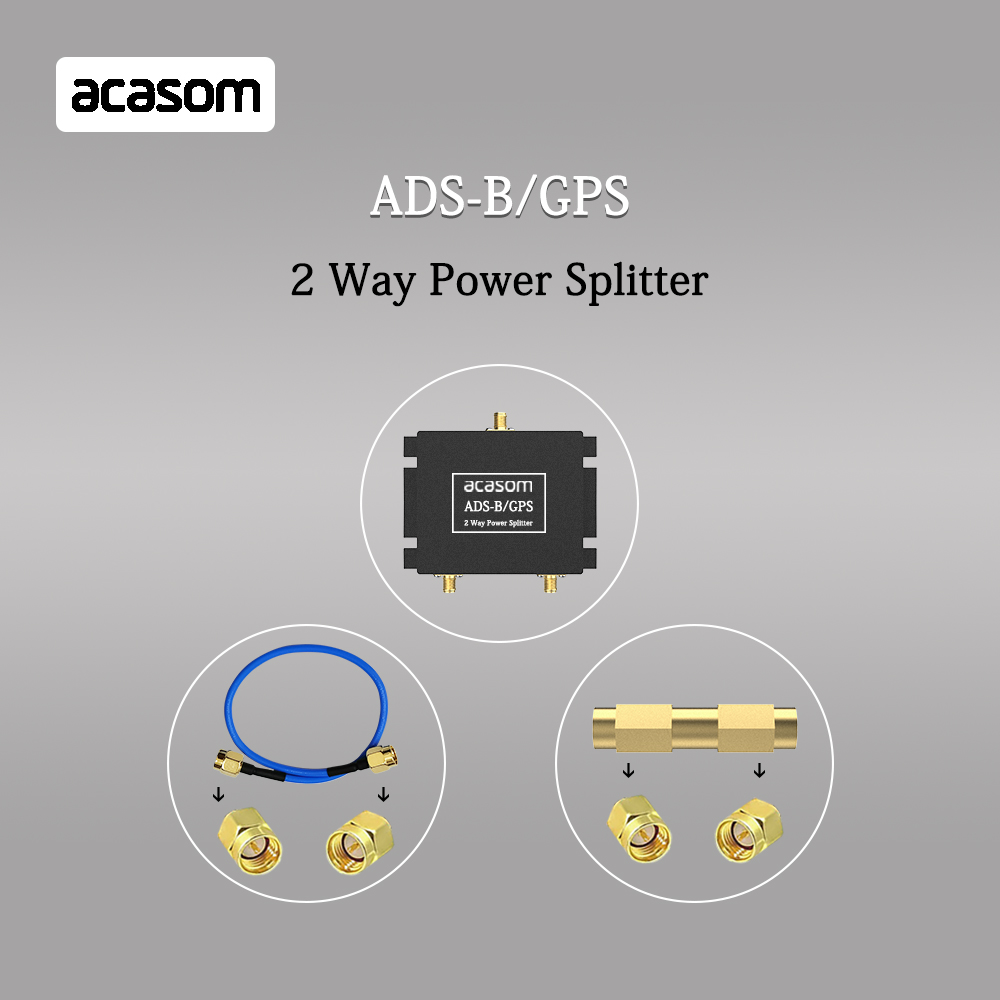 1090MHz 1575MHz 2 Way Splitter ADS-B / GPS 1x SMA-Stecker / 2x SMA-Buchse GPS/GLONASS/Galileo/BeiDou