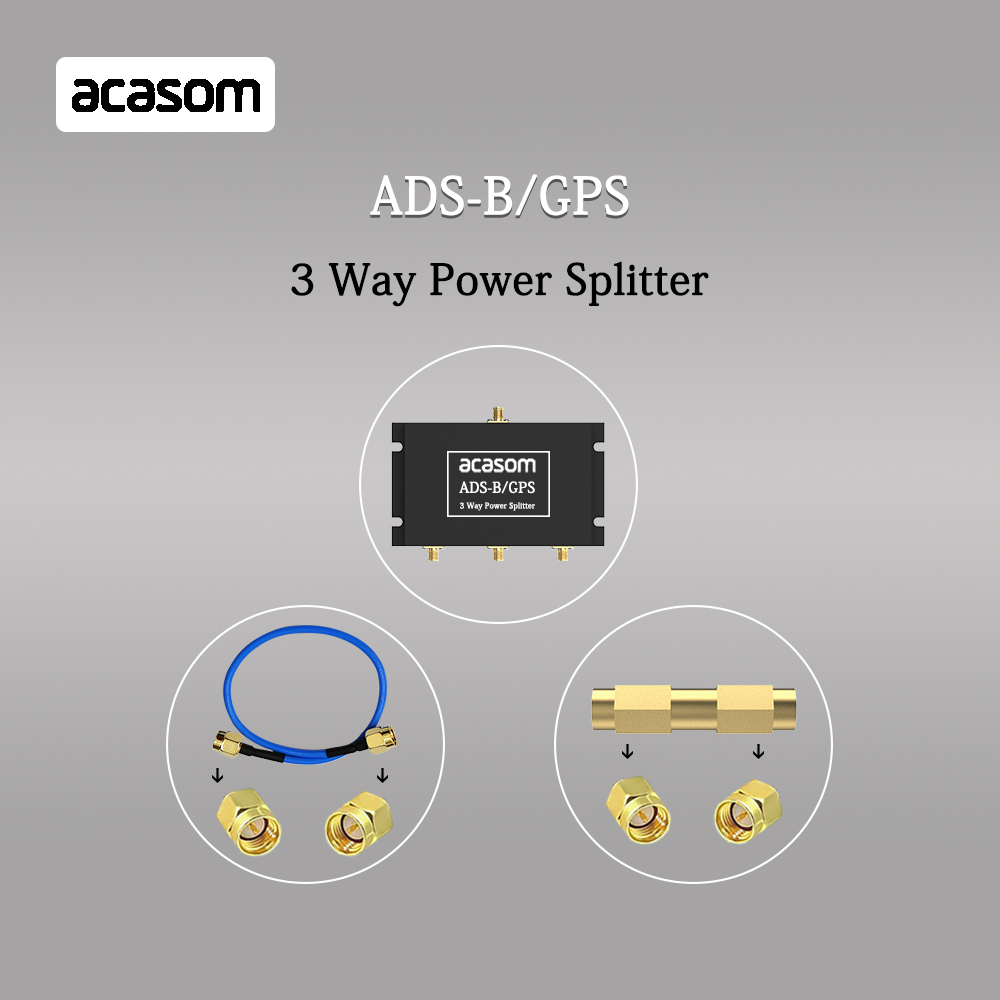 1090MHz 1575MHz 3 Way Splitter ADS-B / GPS 1x SMA-Stecker / 3x SMA-Buchse GPS/GLONASS/Galileo/BeiDou