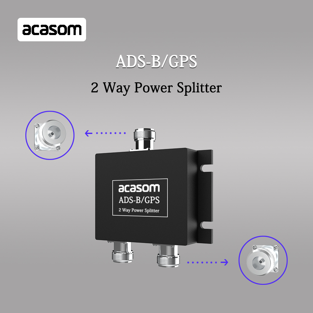 N-Typ 1090MHz 1575MHz 2-Wege-Splitter ADS-B / GPS 1x N-Stecker / 2x N-Buchse GPS/GLONASS/Galileo/BeiDou