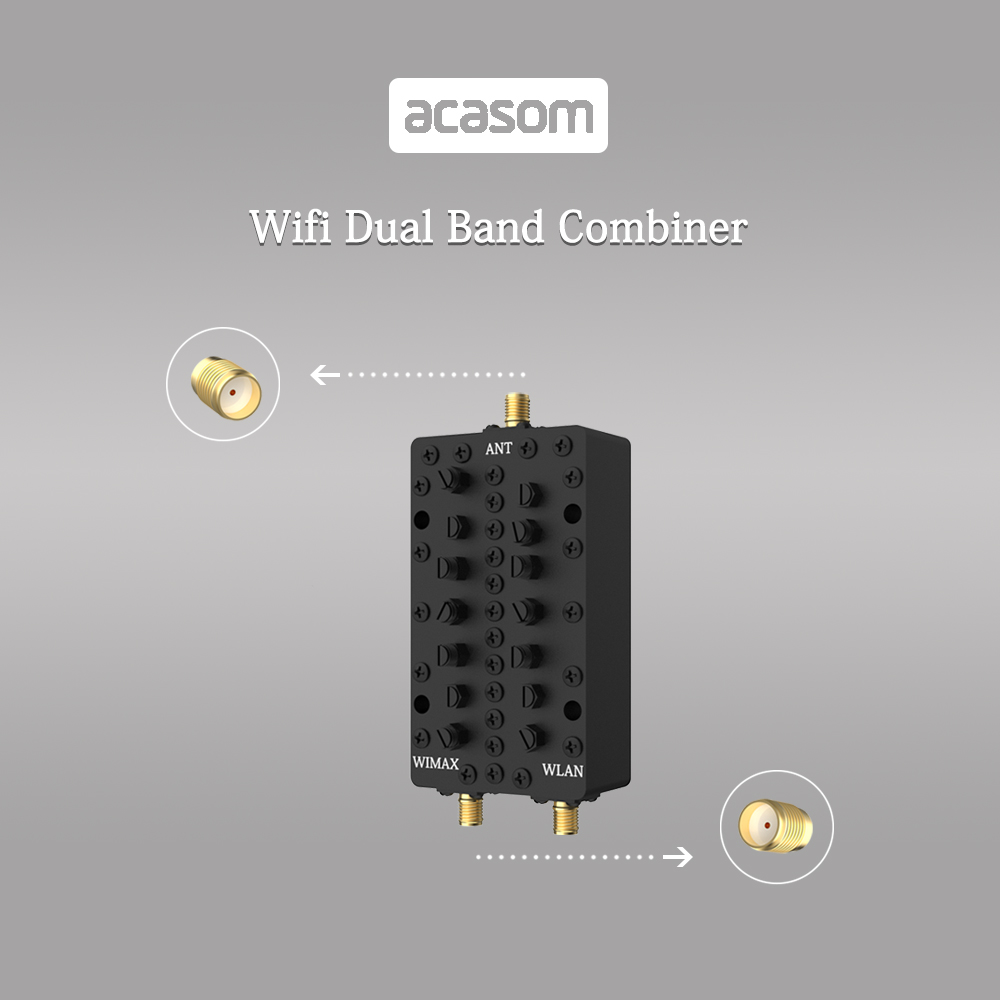 2.4 5.8GHz WIFI 2 Band Cavity Diplexer SMA Dual Band Combiner/Multiplexer/Cavity Diplexer 2 way cavity duplexer