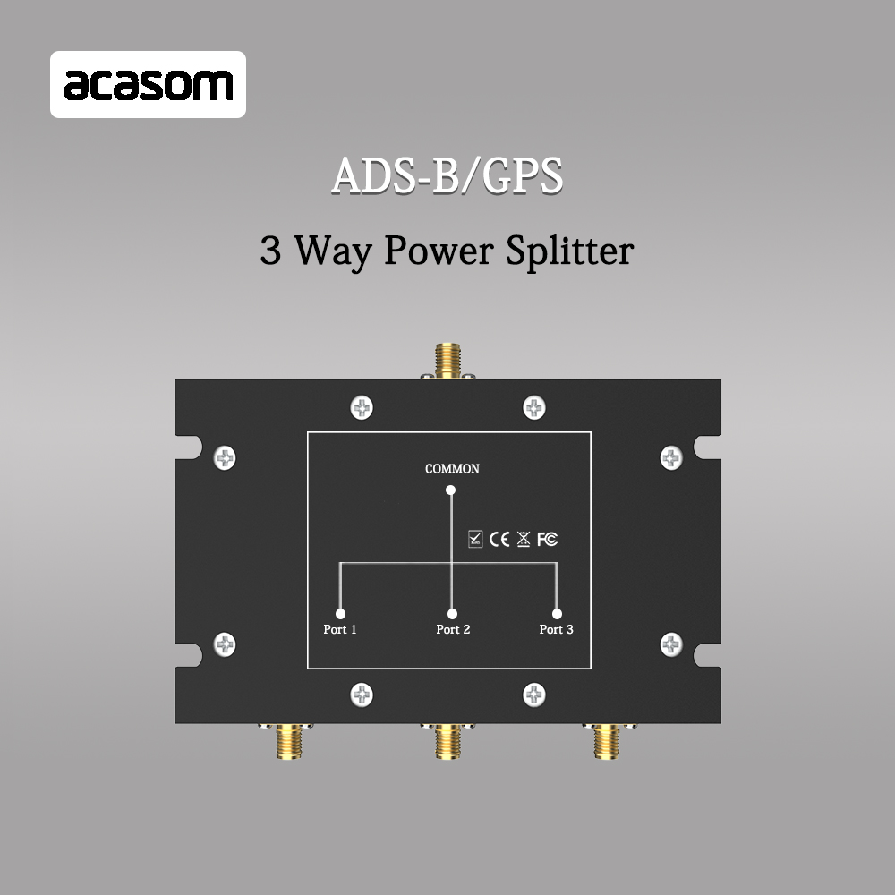 1090MHz 1575MHz 3 Way Splitter ADS-B / GPS 1x SMA-Stecker / 3x SMA-Buchse GPS/GLONASS/Galileo/BeiDou