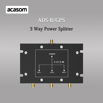 1090MHz 1575MHz 3 Way Splitter ADS-B / GPS 1x SMA-Stecker / 3x SMA-Buchse GPS/GLONASS/Galileo/BeiDou
