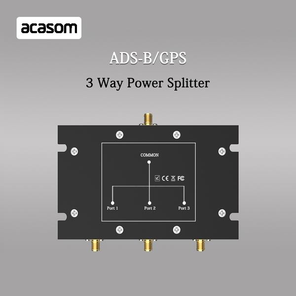 1090MHz 1575MHz 3 Way Splitter ADS-B / GPS 1x SMA-Stecker / 3x SMA-Buchse GPS/GLONASS/Galileo/BeiDou