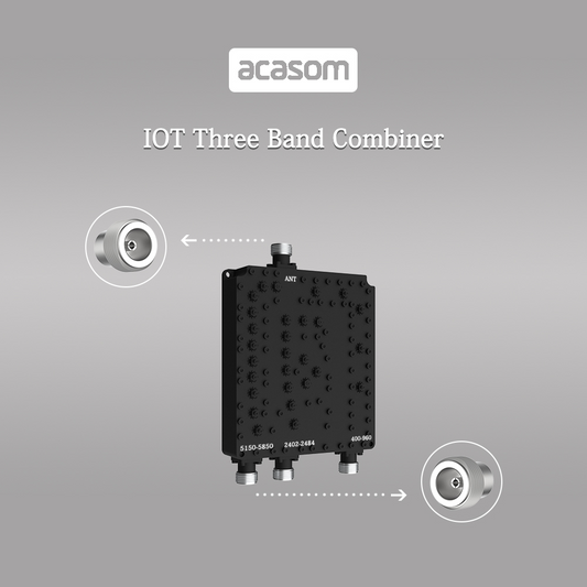 400MHz/2.4GHz/5.8GHz 3 Band Cavity Diplexer Combiner Multiplexer For WiFi IOT Wireless Communication