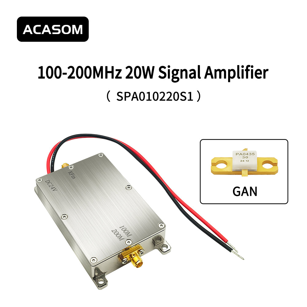 100-200MHz 20W RF power Amplifier for IOT digital transmission &Industrial Control with 43dB gain