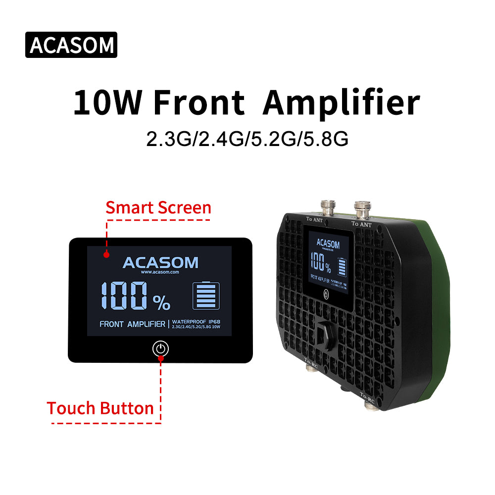 10W Quad-Band Outdoor Wireless Repeater | 2.3/2.4/5.2/5.8GHz Waterproof Signal Booster with Built-in 6000mAh Battery | IP68 Rugged for Long-Range WiFi, IoT & HD Video Backhaul