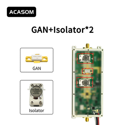 6000-7200MHz 50W GaN Broadband Power Amplifier with Built-in Circulator for Audio＆video&Emerging Wireless – 47dBm Output