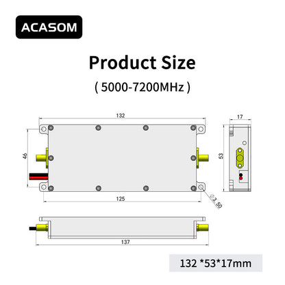 200-300MHz 60W RF Power Amplifier with Circulator – Maximum 48dBm Output Booster for Broadcast Devices & Audio/Video Systems