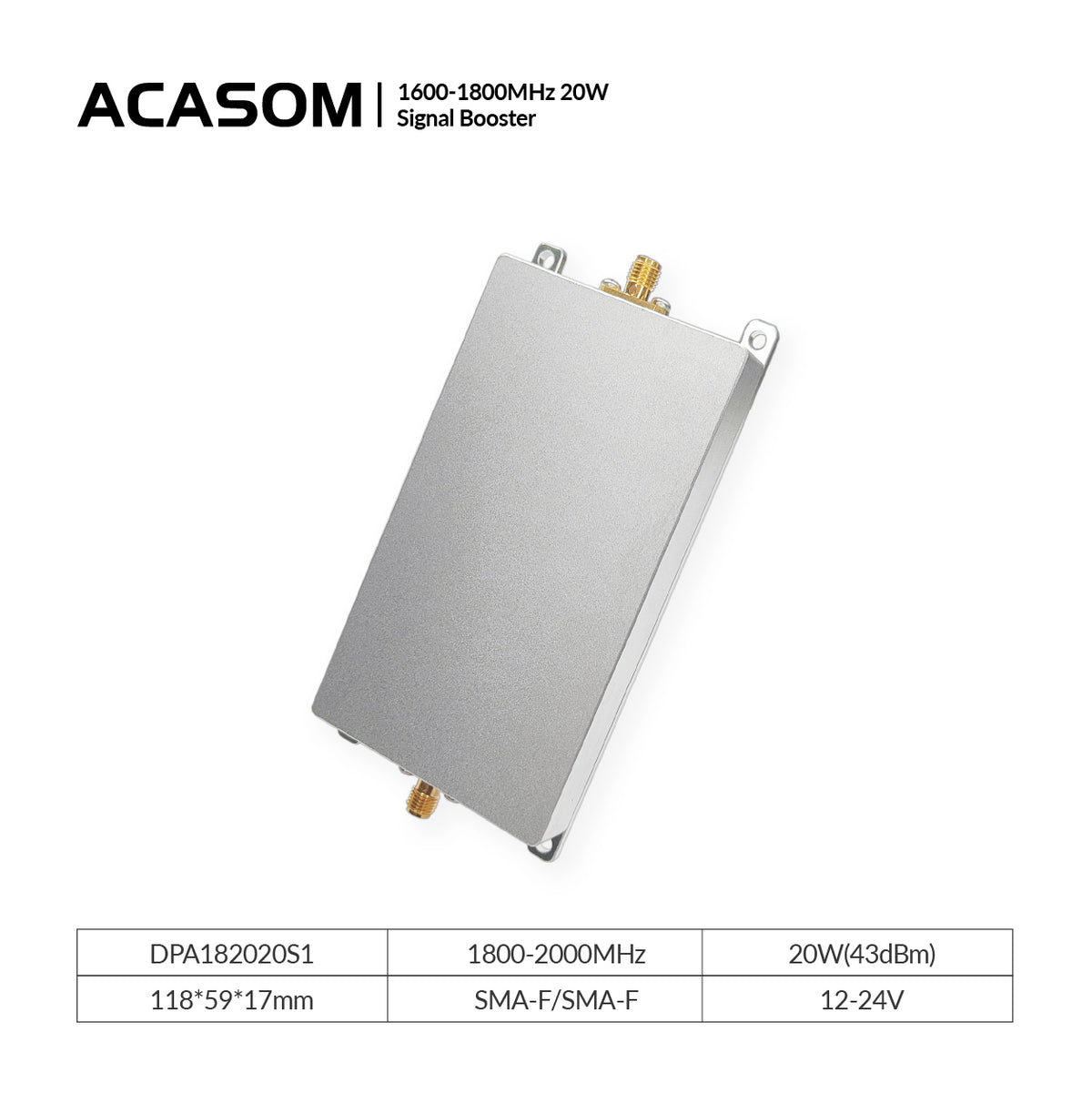 1800-2000MHz 10W Signal Booster for Fixed Wireless Access & Telemetry– 18dB Gain