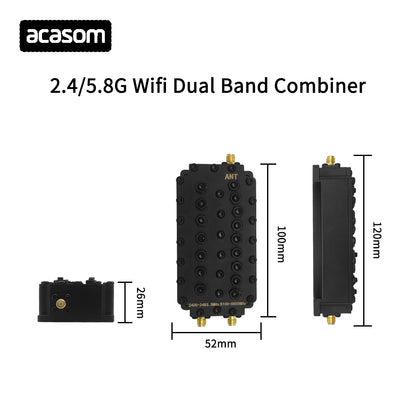 2.4/5.8GHz WIFI 2 Band Cavity Diplexer 2.4GHz 5.8GHz Dual Band Combiner/Multiplexer/Cavity Diplexer 2 way cavity duplexer