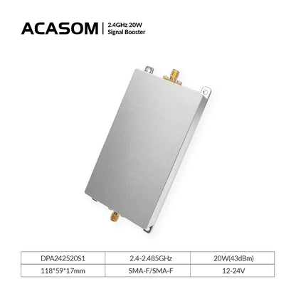 2.4G (2.4-2.485GHz) 10W Signal Booster for  Audio&video – 18dB Gain