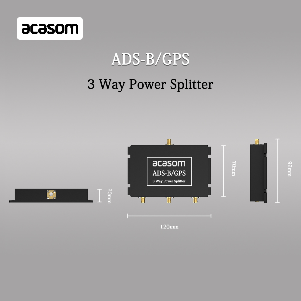1090MHz 1575MHz 3 Way Splitter ADS-B / GPS 1x SMA-Stecker / 3x SMA-Buchse GPS/GLONASS/Galileo/BeiDou