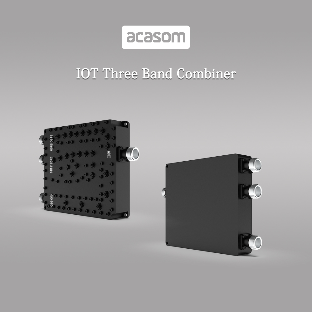 400MHz/2.4GHz/5.8GHz 3 Band Cavity Diplexer Combiner Multiplexer For WiFi IOT Wireless Communication
