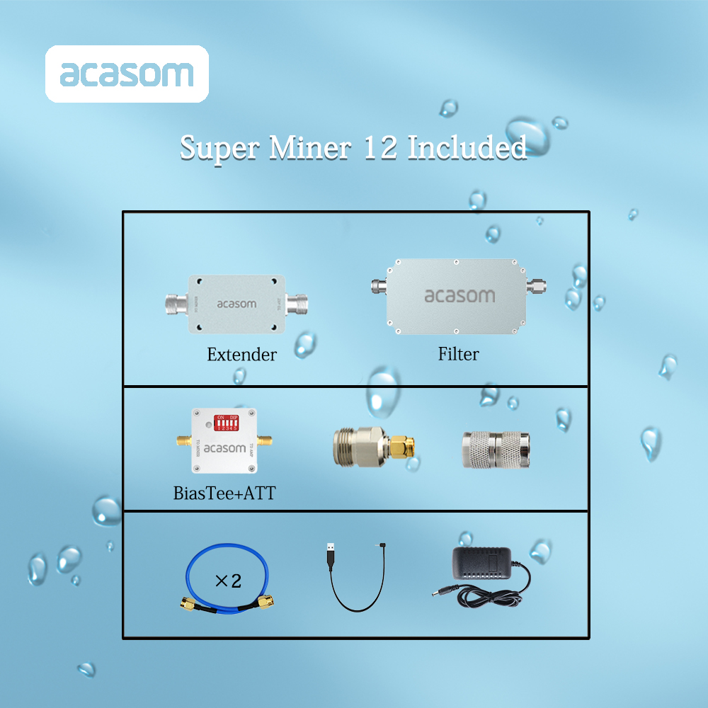 Outdoor 915MHz Super Miner12 Ultra Low Noise RX=17 TX=6 Miner AMP super Bias Tee Helium Signal Extender