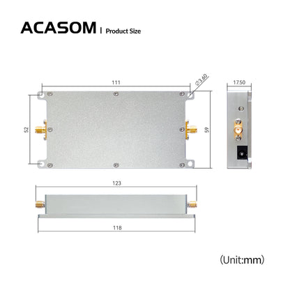 1.2G (1160-1280MHz) 10W Signal Booster for Network Communication– 18dB Gain