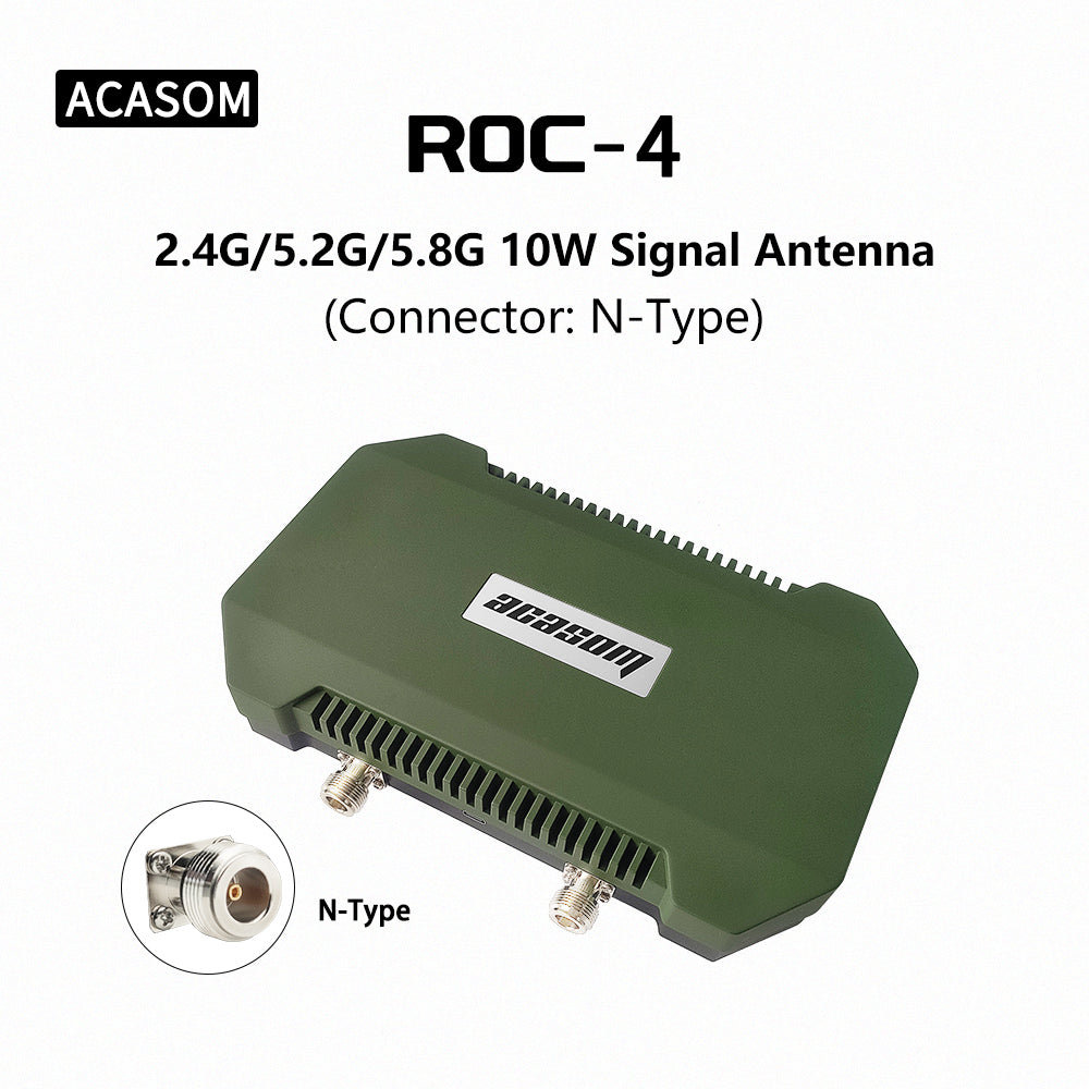 ROC-4 10W 2,4/5,2/5,8 GHz Dualband Drohnen N-Typ Signalverstärker 8000mAh Antennenferne