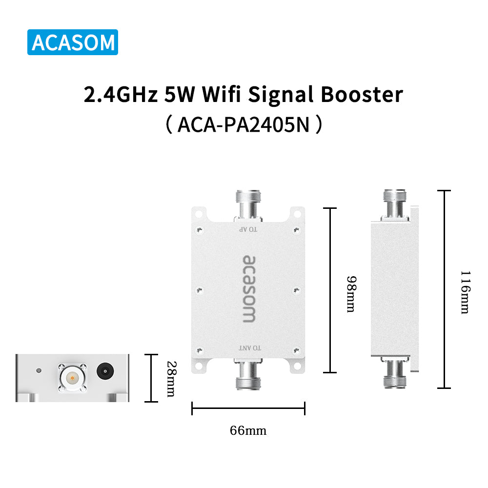 2.4GHz  5W Bidirectional Signal Amplifier Module, N-Type Connectors