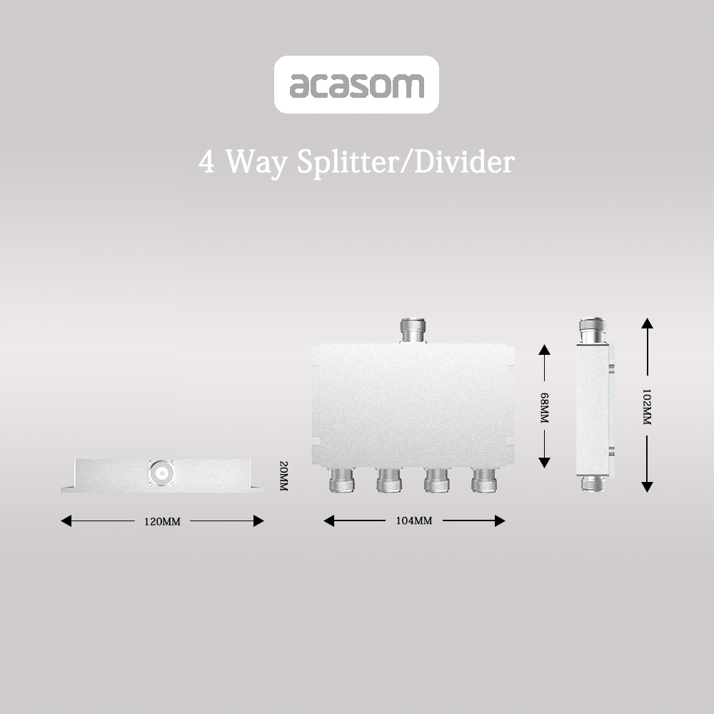 400MHz-6000MHz 4 Way Microstrip Line Splitter Power Divider