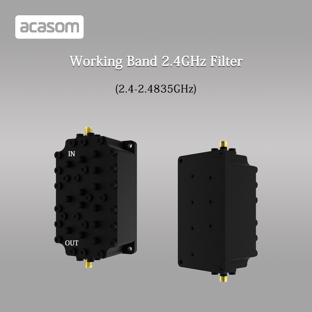2.4GHz Indoor Bandpass 80MHz Filter Cavity Filter WIFI Network Filter 2.4 GHz Ultra High Q 8-Pole