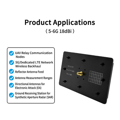 5000-6000MHz 18dBi Horizontal polarization Directional Panel Antenna