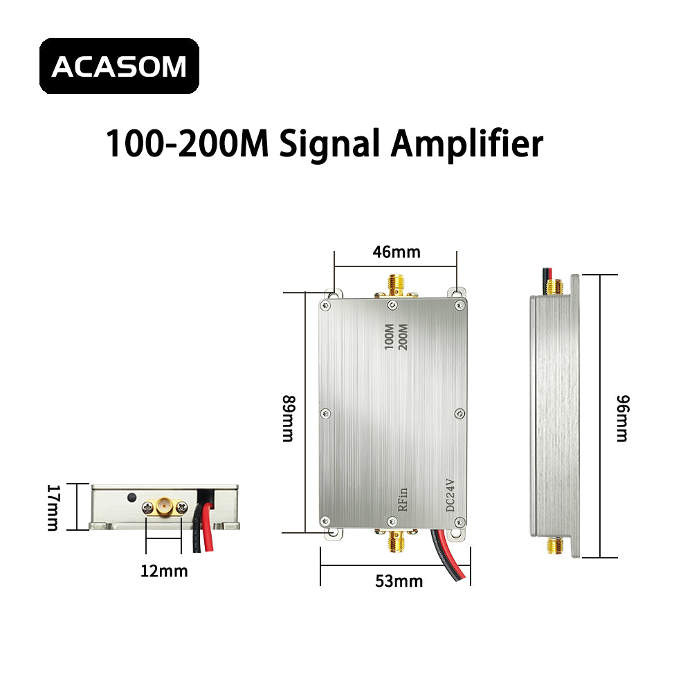 10W Unidirectional GaN Signal Amplifier Module, 100-200MHz Low Frequency Band