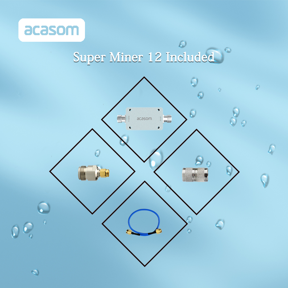 Outdoor 915MHz Super Miner12 Ultra Low Noise RX=17 TX=6 Miner AMP super Bias Tee Helium Signal Extender