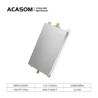 5.2G (5.15-5.35GHz) 10W Signal Booster for IOT digital transmission – 18dB Gain