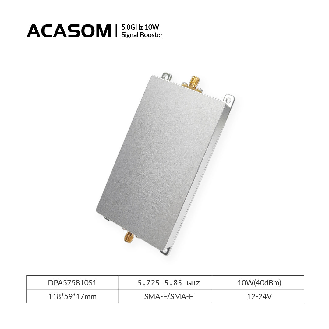 5.8G (5.725-5.85GHz) 10W Signal Booster for testing instruments &industrial control – 18dB Gain