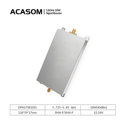 5.8G (5.725-5.85GHz) 10W Signal Booster for testing instruments &industrial control – 18dB Gain