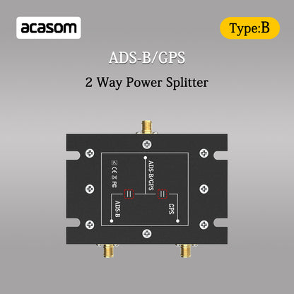 1090MHz 1575MHz 2 Way Splitter ADS-B / GPS 1x SMA-Stecker / 2x SMA-Buchse GPS/GLONASS/Galileo/BeiDou