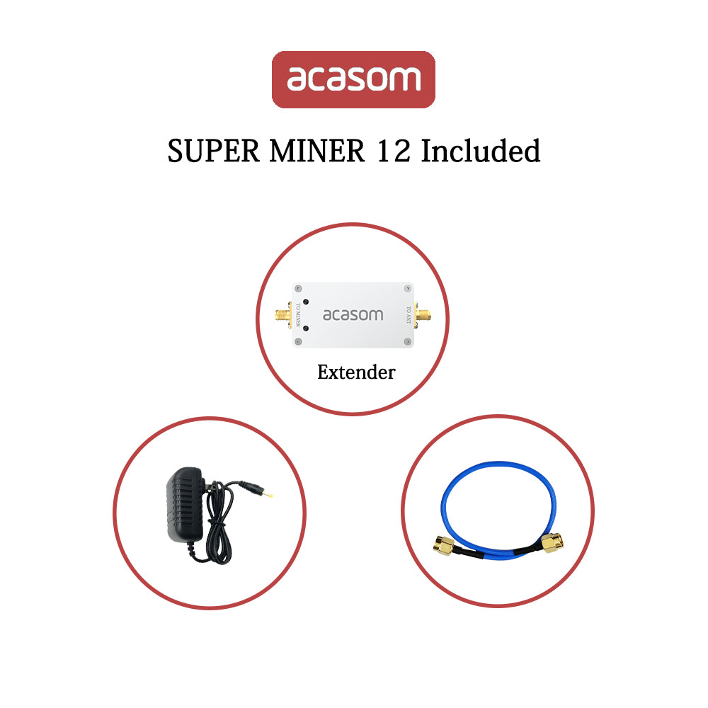 915MHz Super Miner12 Ultra Low Noise RX17 TX6 Miner AMP super Bias Tee Helium Signal Extender