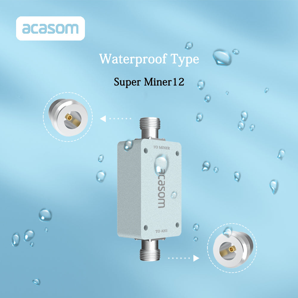 Super Miner12 Outdoor 868MHz Extender | ≤1.2dB Ultra-Low Noise Figure | 17/6dB Gain | BiasTee/Adapter/USB Power