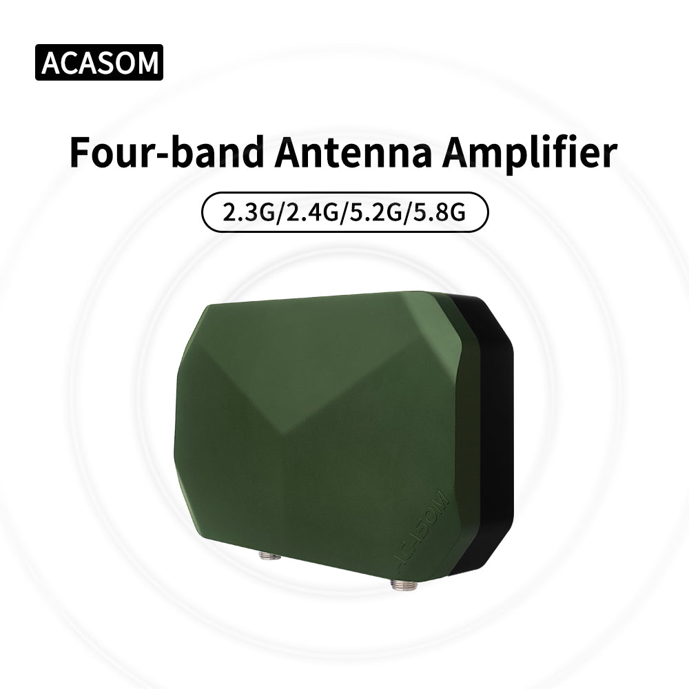 ROC-5 10W Quad-Band Outdoor Signal Booster | 2.3/2.4/5.2/5.8GHz Integrated High-Gain Antenna System with 6000mAh Battery | IP68 Waterproof for Long-Range WiFi, IoT & HD Video Backhaul