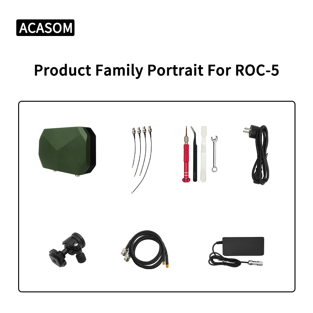 ROC-5 10W Quad-Band Outdoor Signal Booster | 2.3/2.4/5.2/5.8GHz Integrated High-Gain Antenna System with 6000mAh Battery | IP68 Waterproof for Long-Range WiFi, IoT & HD Video Backhaul
