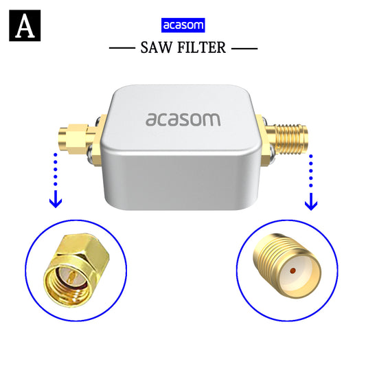 Professional 915MHz SAW Filter for Helium & LoRaWAN | <3.2dB Insertion Loss | 3 Connector Types (A, B, C)